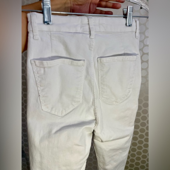 ZARA DENIM SKINNY HIGH WAIST WHITE Pant Woman, stretchy, SIZE 2 - Picture 4 of 16